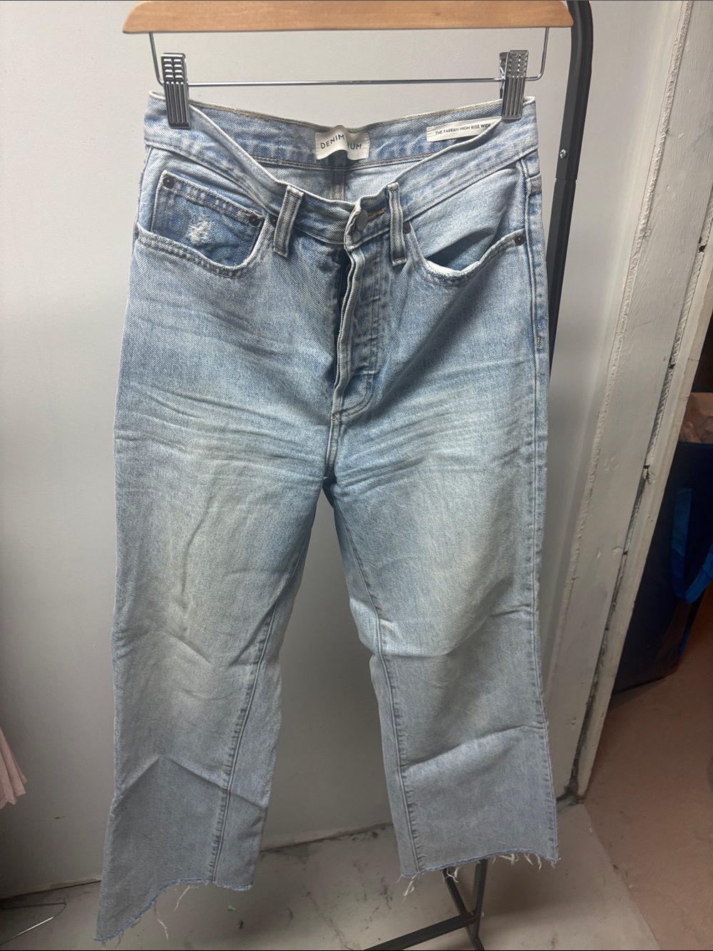 Denim Forum Distressed Farrah Jeans